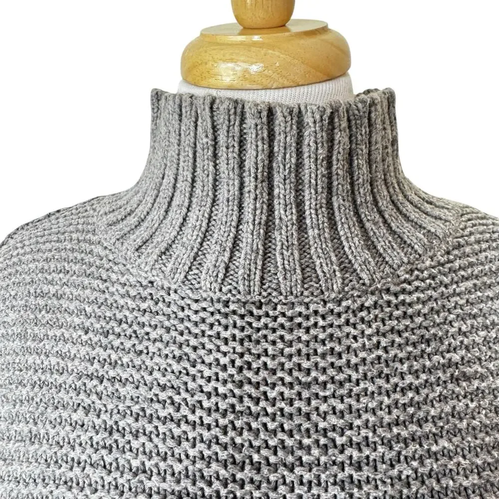MARINE LAYER Chucky Wool Cotton Knit Turtleneck Sweater Dark Gray Size Small